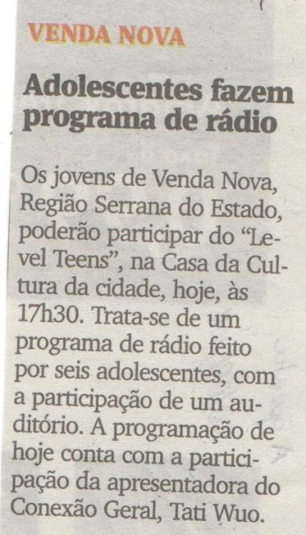 Adolescentes fazem programas de rádio