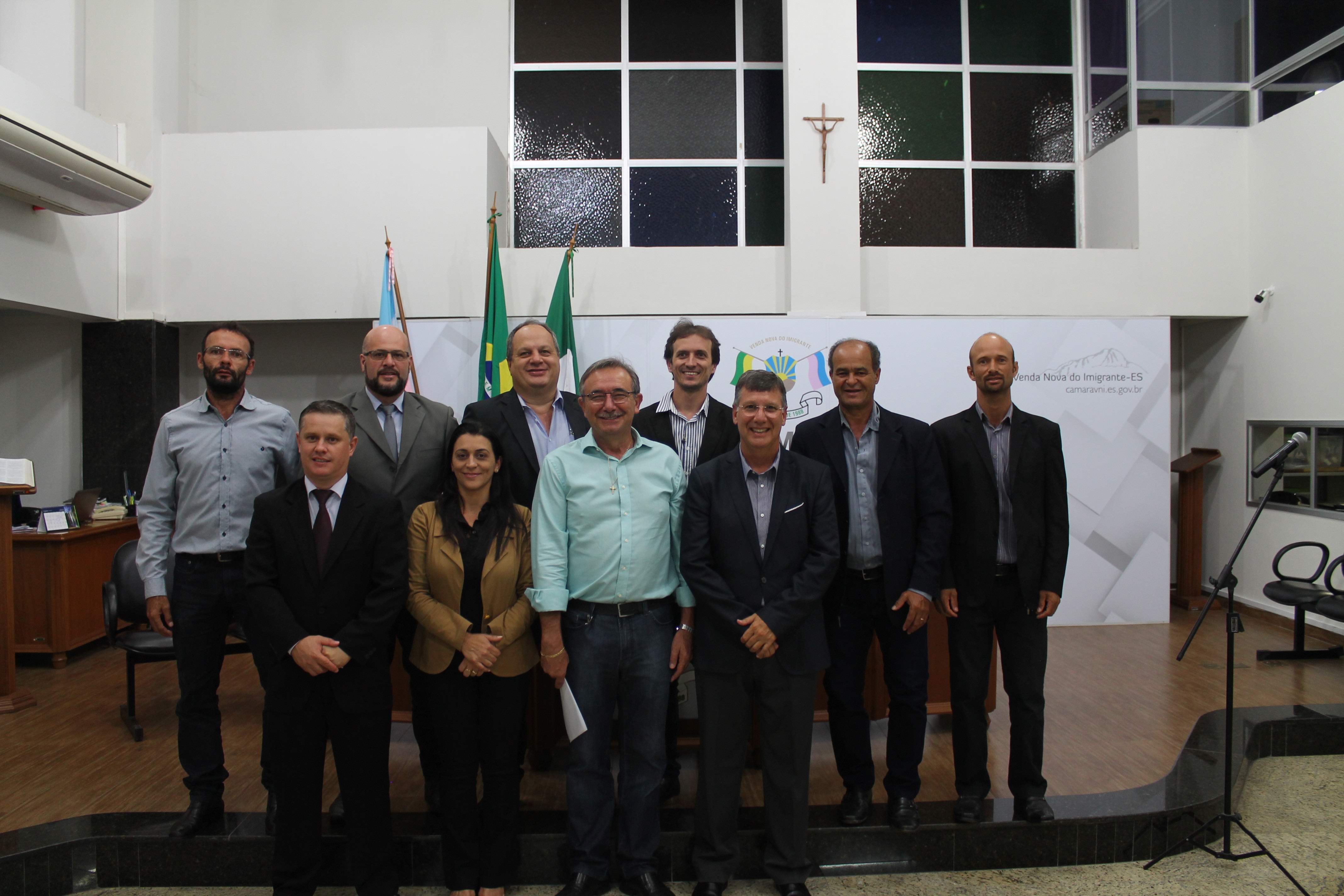 Vereadores e o Presidente do HPM, Cleto Venturim