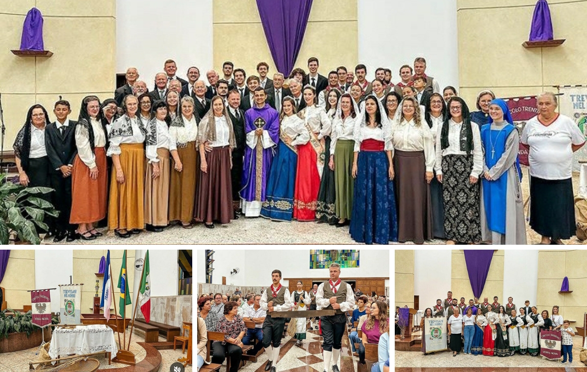 Foto da notícia: Missa na Igreja Matriz de Venda Nova celebra os 150 anos da Imigração Italiana no Brasil