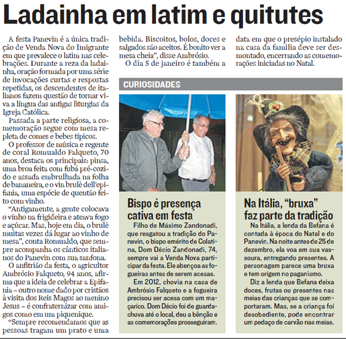 Ladainha em latim e quitutes