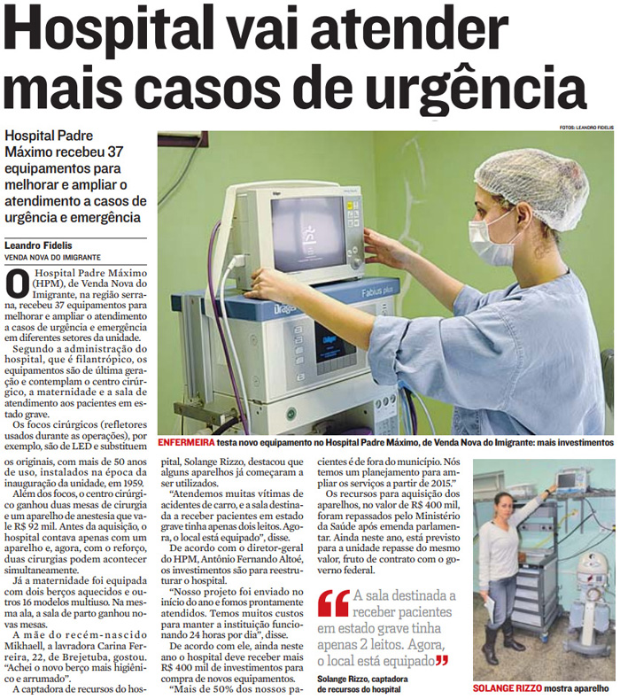 Hospital vai atender mais casos de urgência