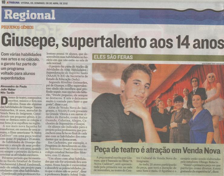 Giusepe supertalento aos 14 anos