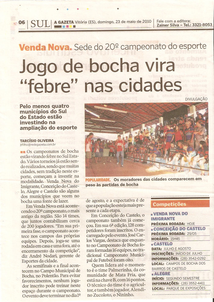 Jogo de bocha vira 