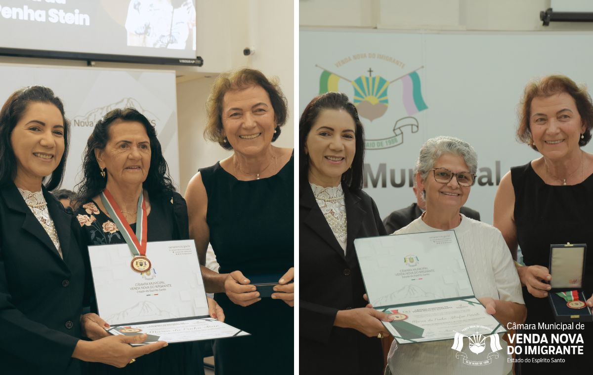 Mulheres que contribuíram para a história de Venda Nova recebem Medalha do Mérito Municipal